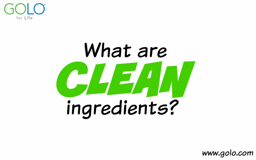 What are clean (in green text) ingredients